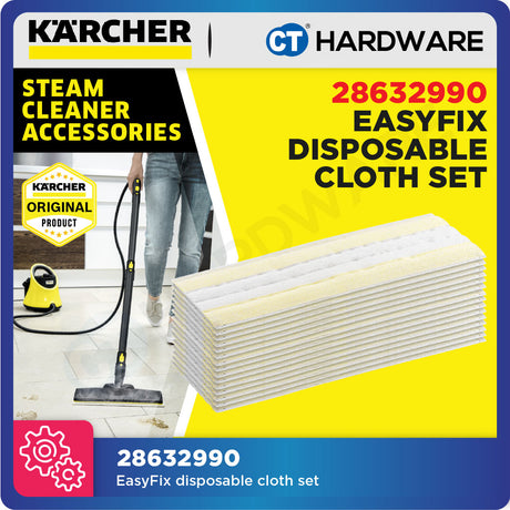 Karcher EasyFix Disposable Cloth Set with Garment Steamer for SC Series Steam Cleaner | 28632990 + 28633320 | Offer Set
