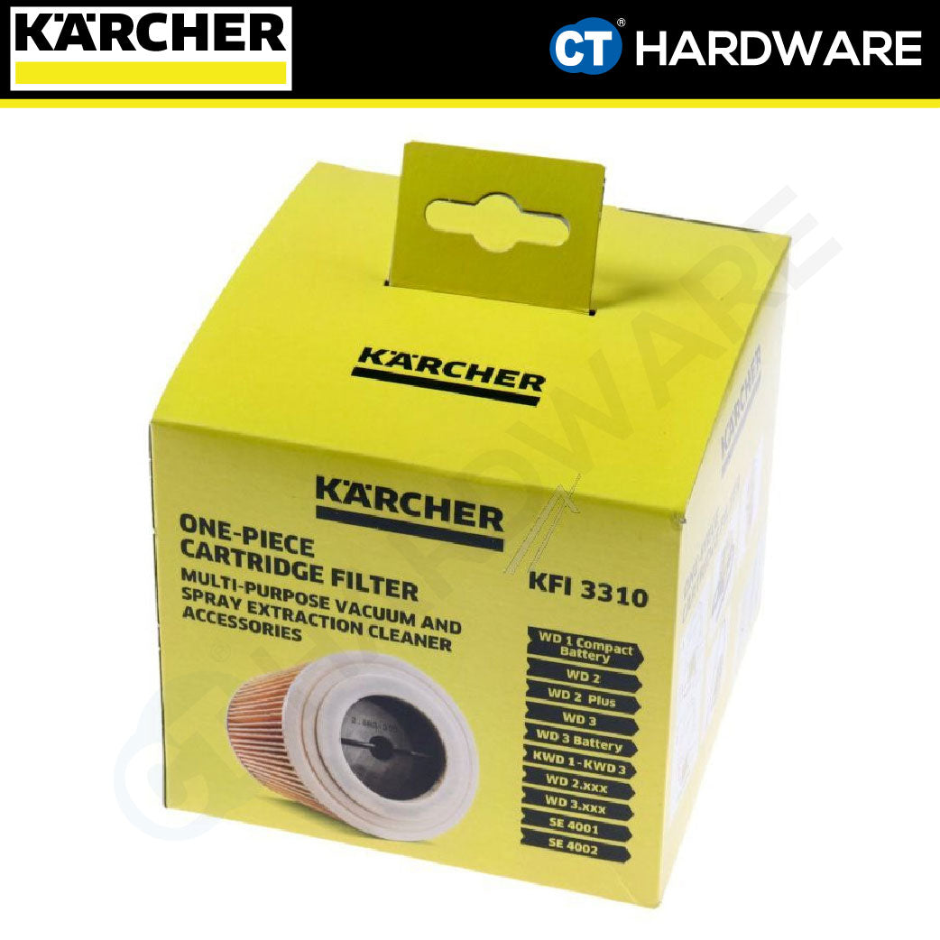 Karcher 28633030 One-Piece Cartridge Filter for WD Series Vacuum Cleaner & Carpet Cleaner
