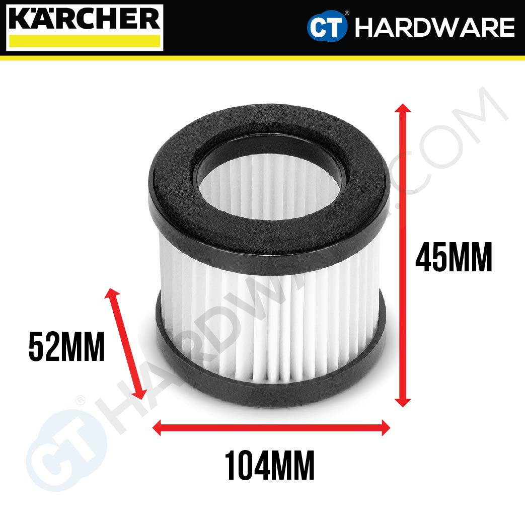 KARCHER 28633130 FILTER SET FOR VCH 2 CORDLESS HANDHELD VACUUM CLEANER [ VCH2 ]