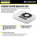 Karcher 28633140 Fleece filter bags KFI 357