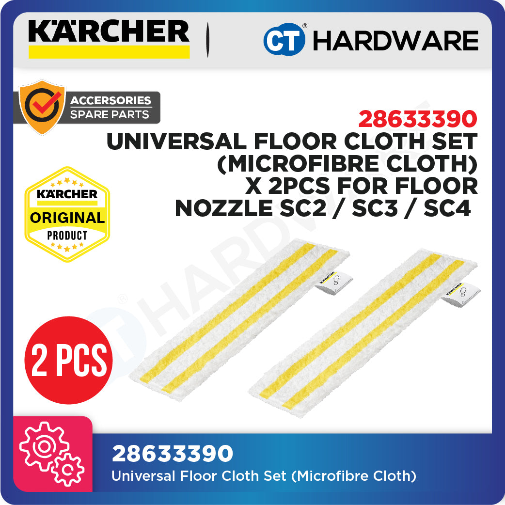 Karcher 28633390 EasyFix Universal Floor Cloth Set for Steam Cleaners