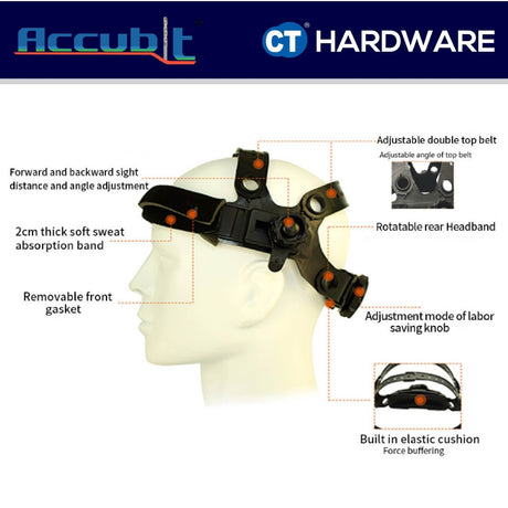 ACCUBIT 1370031023 SOLAR AUTO DARKENING WELDING HELMET (1PC) [ RANDOM DESIGN WILL BE CHOSEN ]