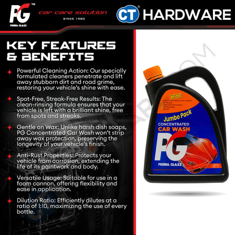 PG Perma Glass PG7882328 Concentrated Car Wash Jumbo Pack 2000ml [ 9556817882328 ]