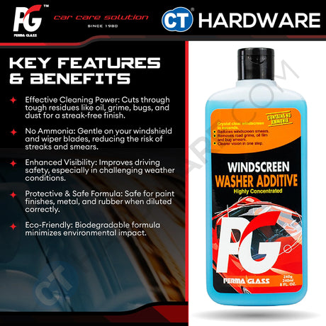 PG Perma Glass PG7882908 Windscreen Washer Additive 240ml [ 9556817882908 ]