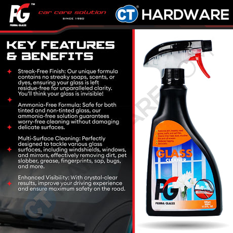 PG Perma Glass PG7882830 Glass Cleaner 500ml [ 9556817882830 ]