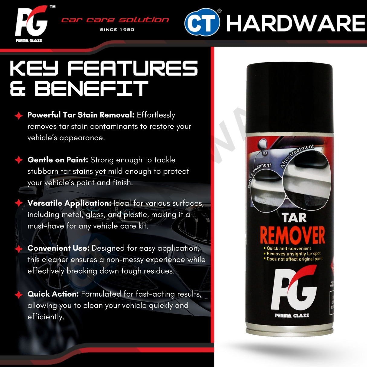 PG Perma Glass PG787309 Tar Remover 345ml [ 9556817887309 ]