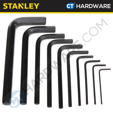 Stanley 69-253 Hex Key Set Short Arm Metric (10 pcs)