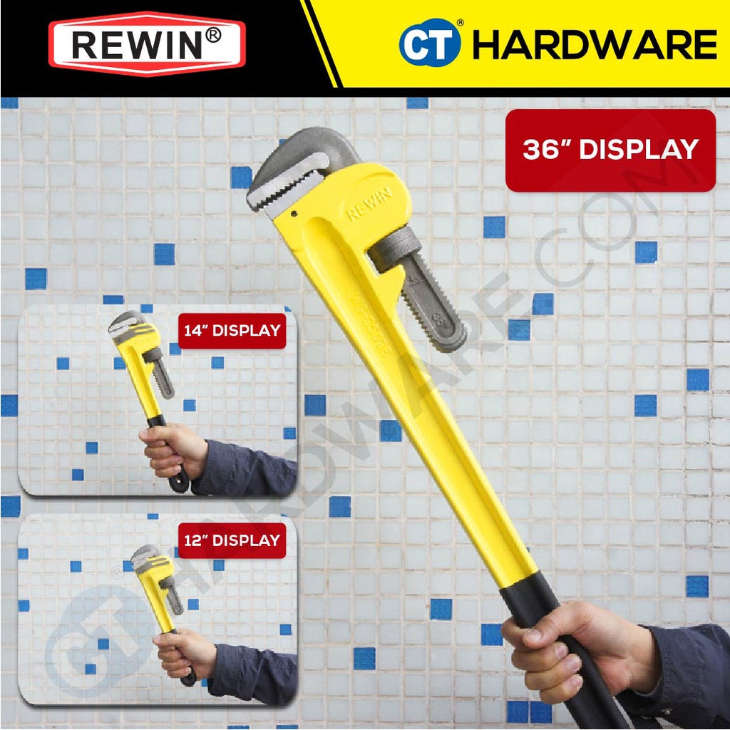 REWIN WG350 HEAVY DUTY PIPE WRENCH SIZE 200MM TO 1200 - 1PC