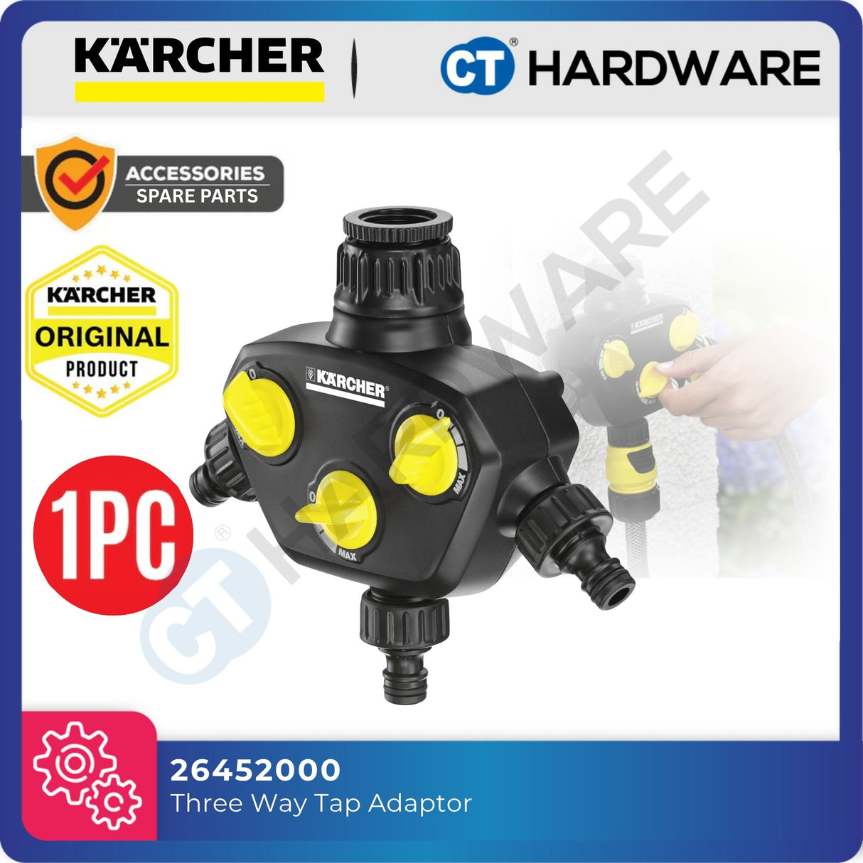 Karcher 26452000 Three Way Tap Adaptor