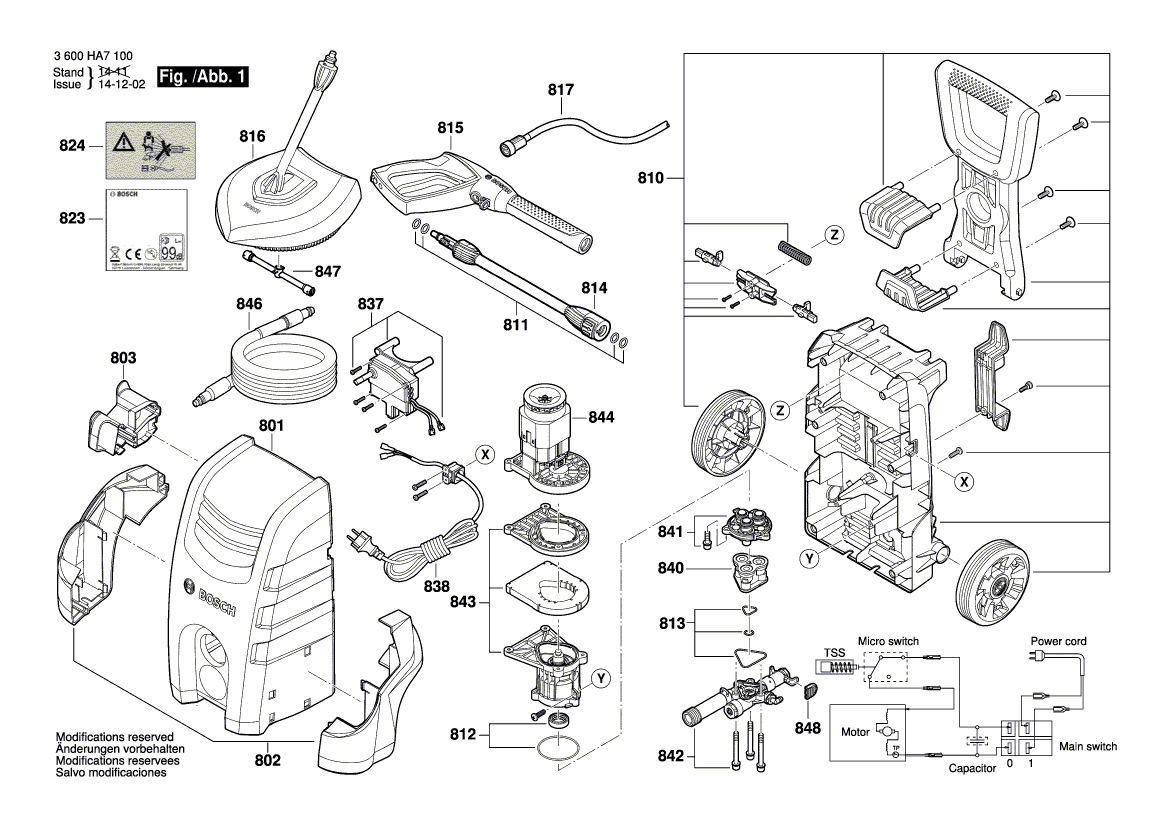 Bosch Trigger Handle for High Pressure Cleaner AQT Series F016F04464