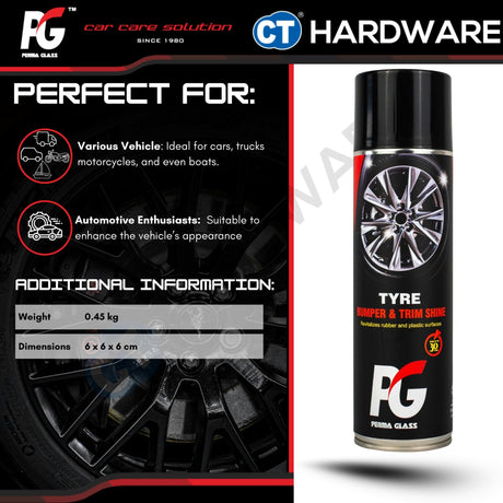 PG Perma Glass PG785015 Tyre Bumper & Trim Shine 350g [ 9556817885015 ]