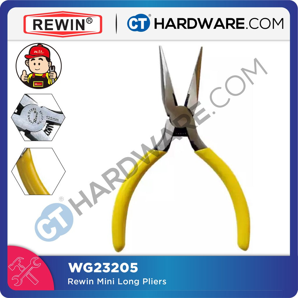 REWIN MINI LONG PLIERS 5" / 125MM