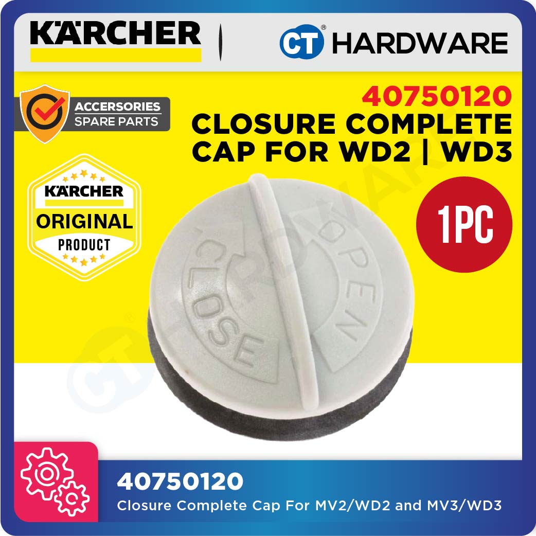Karcher 40750120 Closure Complete Cap For MV2/WD2 and MV3/WD3