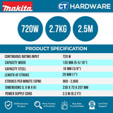 MAKITA 4350CT CORDED JIGSAW 720W WITH SPEED CONTROL (B-TYPE SHANK)