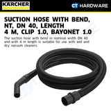 Karcher 44406780 Suction hose with bend length 4m