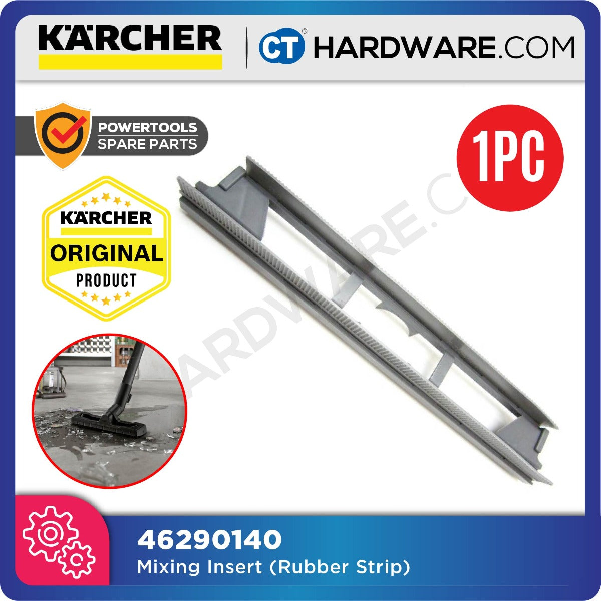 Karcher 46290140 Mixing Insert(Rubber Strip) For MV3/WD3-MV4/WD4