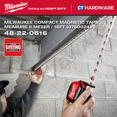 Milwaukee Short Tape Measures | Keychain Tape Measure 6FT | Compact Magnetic Tape Measure 16FT & 26FT | STUD™ Tape Measure 35FT | Measuring Tools | Alat Pengukur