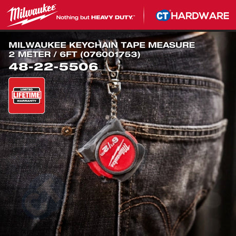 Milwaukee Short Tape Measures | Keychain Tape Measure 6FT | Compact Magnetic Tape Measure 16FT & 26FT | STUD™ Tape Measure 35FT | Measuring Tools | Alat Pengukur