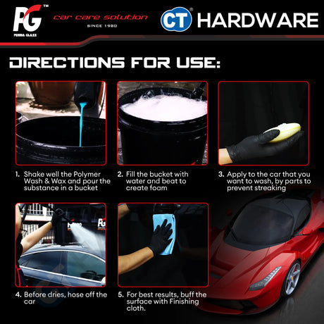 PG Perma Glass PG7882120 Polymer Wash & Wax Jumbo Pack 2000ml [ 9556817882120 ]