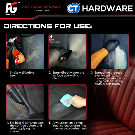 PG Perma Glass PG7882502 Fabric Cleaner 500ml [ 9556817882502 ]