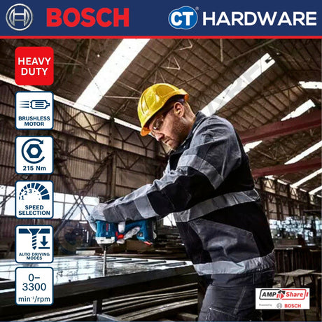 Bosch GDR 18V-215 SOLO Cordless Brushless Impact Driver 18V 1/4" 220NM [ 06019L60L0 | GDR18V215SOLO ]