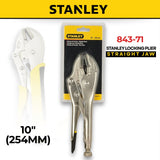 STANLEY STRAIGHT JAW LOCKING PLIERS SIZE: 7" / 10"  WITH BI-METAL HANDLE [ 84370 / 84371 ]