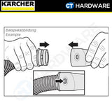 Karcher 50319040 Plastic Bend, NT, DN 40, clip 1.0 at hose end, cone at accessory end