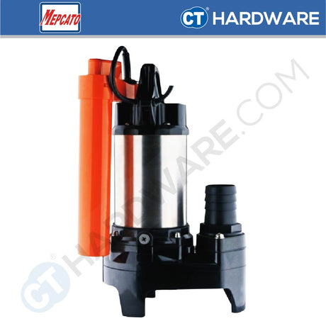 MEPCATO 50PSF-2.4S STAINLESS STEEL SUBMERSIBLE PUMP 2" | 400W | 310L/MIN | 9M/H | NON AUTO WITH ITALY DOUBLE MECH SEAL [ 50PSF24S ]