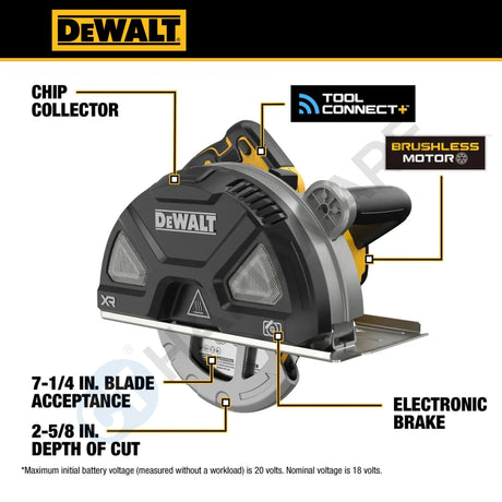 DEWALT DCS383N-B1 20V MAX XR Brushless Metal Cutting Circular Saw Bare Unit