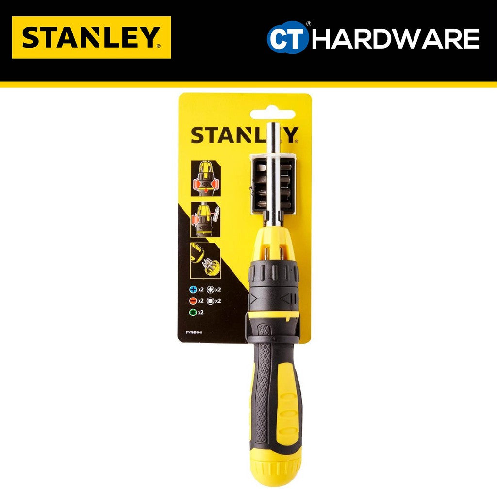 Stanley STHT68010-8 10PCS MULTI-BIT RATCHETING SCREWDRIVER