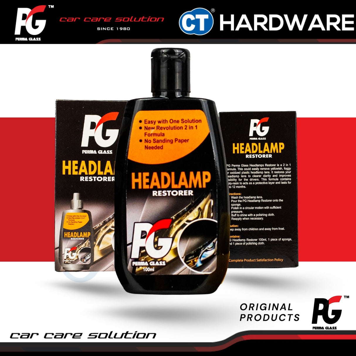 PG Perma Glass PG788511 Headlamp Restorer 250ml[ 9556817888511 ]