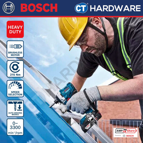 Bosch GDR 18V-215 SOLO Cordless Brushless Impact Driver 18V 1/4" 220NM [ 06019L60L0 | GDR18V215SOLO ]