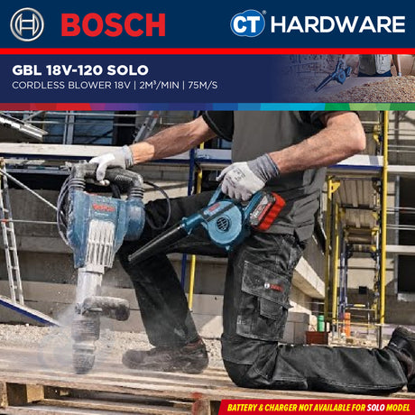 Bosch GBL 18V-120 SOLO Professional Cordless Blower Without Battery & Charger, GBL18V120SOLO