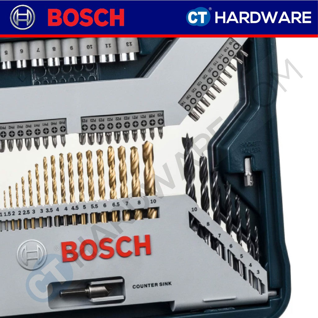 Bosch 2607017397 X-Line Screwdriver Bit Set x 100pcs Titanium