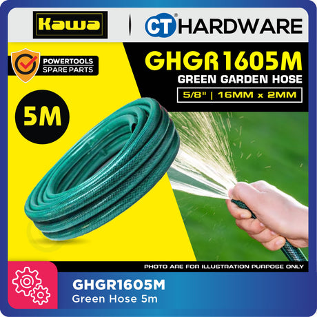 Kawa Green Garden Hose 5/8" (5m / 10m) [GHGR1605M / GHGR1610M]