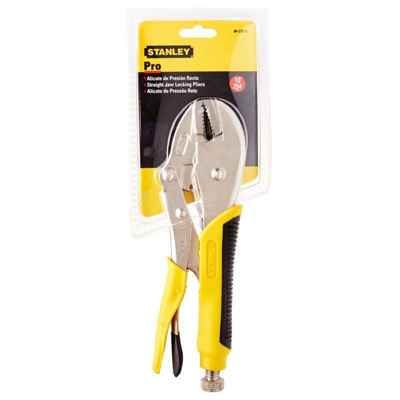 STANLEY STRAIGHT JAW LOCKING PLIERS SIZE: 7" / 10"  WITH BI-METAL HANDLE [ 84370 / 84371 ]