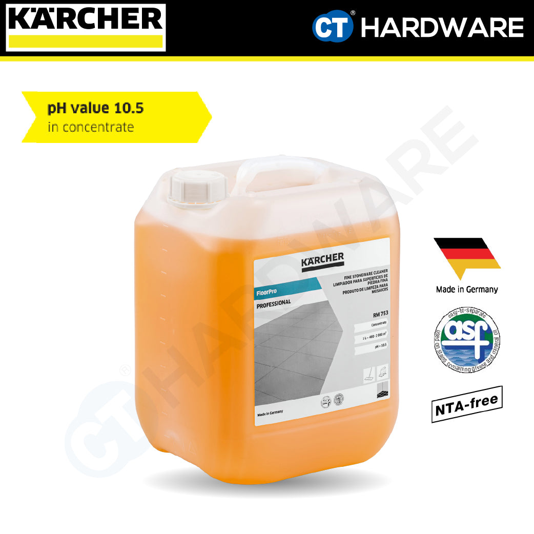 Karcher 62950820 FloorPro Fine Stoneware Cleaner RM753 10L