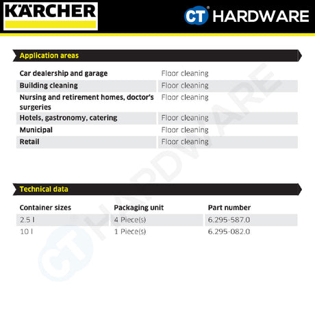 Karcher 62950820 FloorPro Fine Stoneware Cleaner RM753 10L