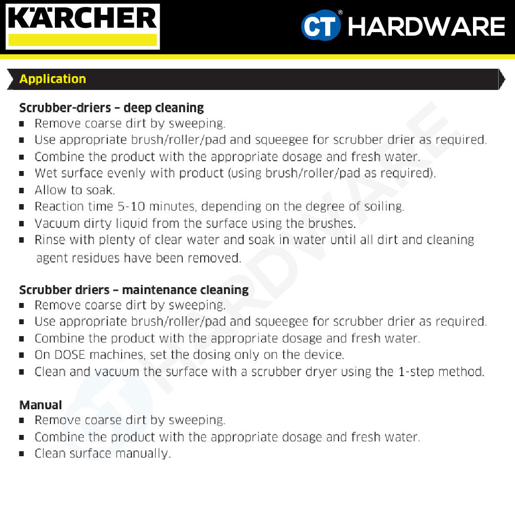 Karcher 62950820 FloorPro Fine Stoneware Cleaner RM753 10L