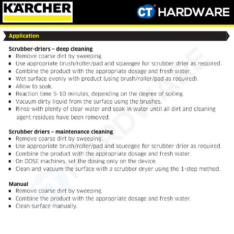 Karcher 62950820 FloorPro Fine Stoneware Cleaner RM753 10L