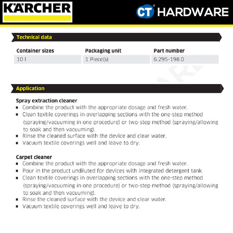 Karcher 62951980 CarpetPro Cleaner RM 767 OA (Quickdry), 10L, Carpet Cleaners