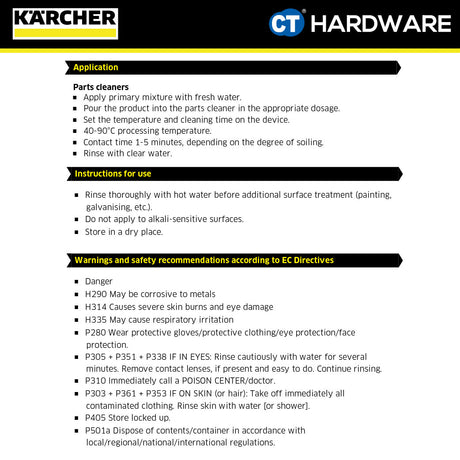 Karcher 62952550 PartsPro Cleaner Extra, powder RM 63, 20kg