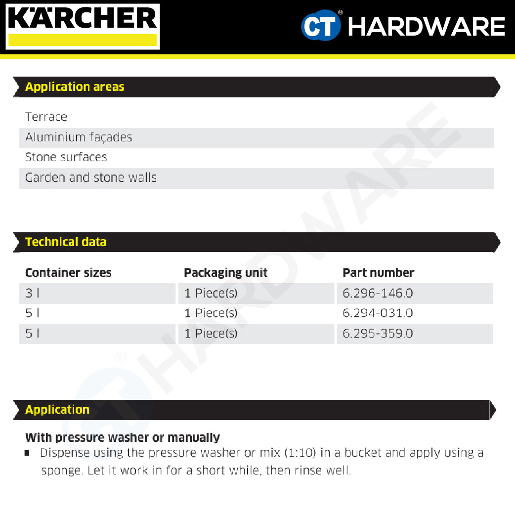 Karcher 62953590 Stone & Cladding Cleaner RM 623, 5 Litre