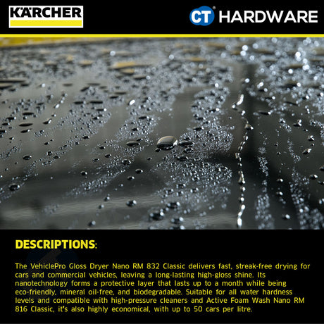 Karcher 62954320 VehiclePro Gloss Dryer Nano RM 832 Classic, 20l
