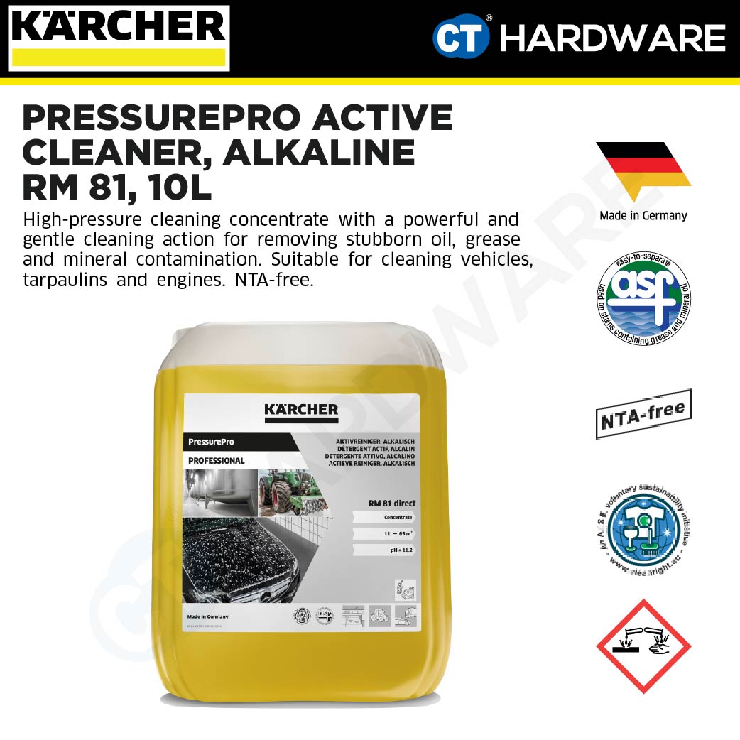 Karcher 62955560 PressurePro Active Cleaner, alkaline RM 81, 10L