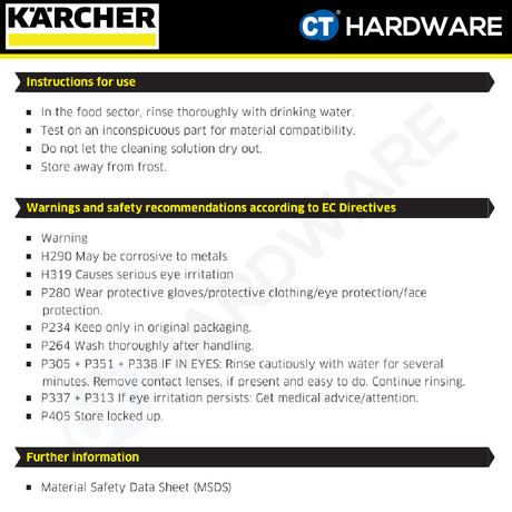 Karcher 62955570 PressurePro Active Cleaner, Alkaline RM 81 20L