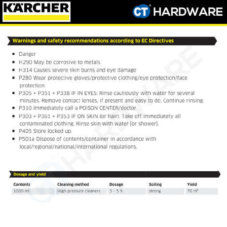 Karcher 62956540 PressurePro Foam Cleaner, alkaline RM 91 Agri, 10L