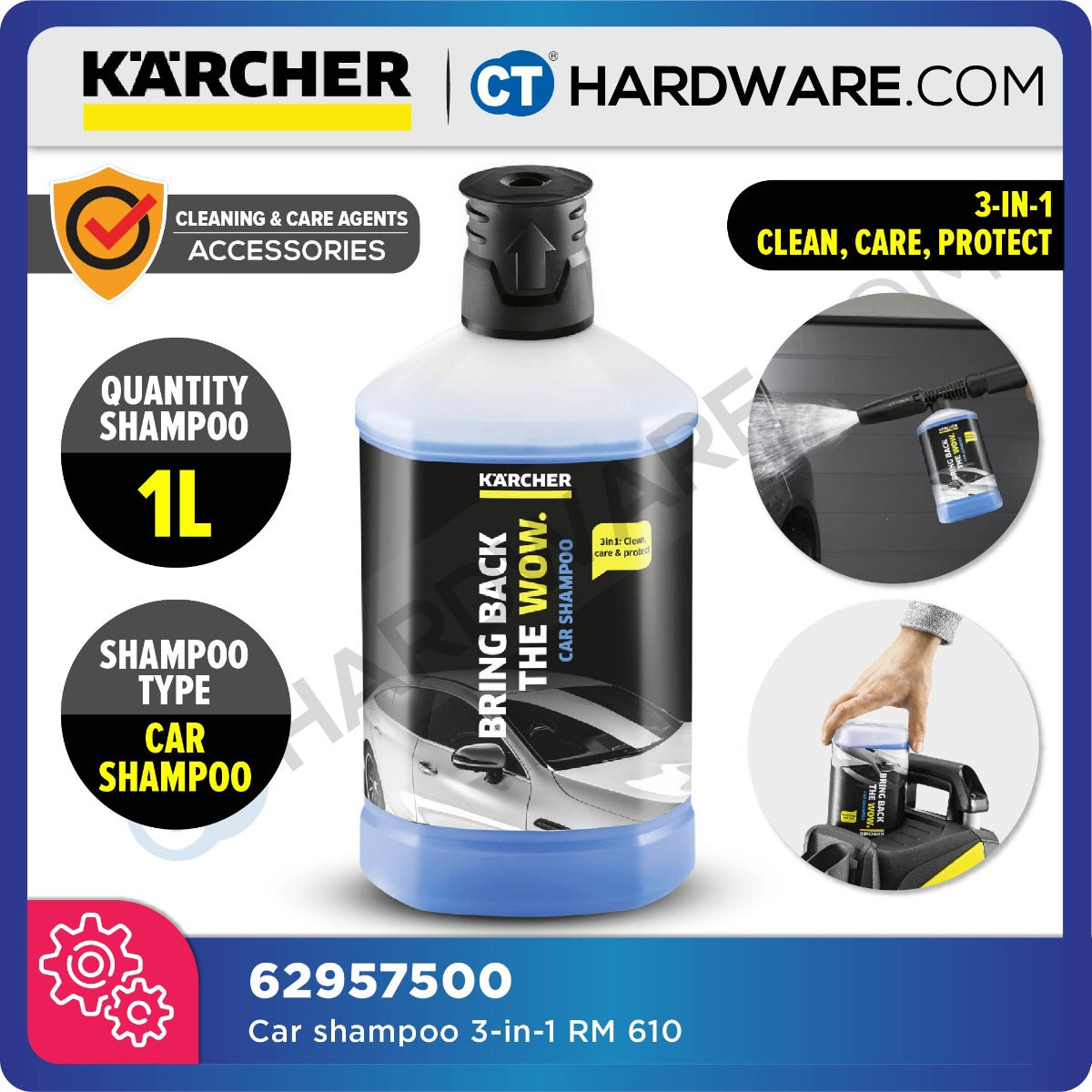 Karcher 62957500 Car Shampoo 3-IN-1