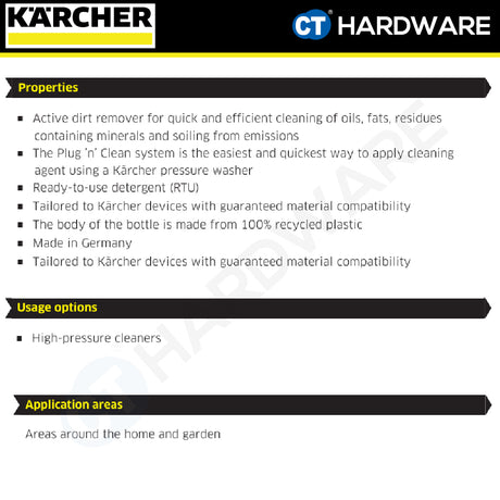 Karcher 62957530 Universal Cleaner RM 626, 1 Litre, For Pressure Washer