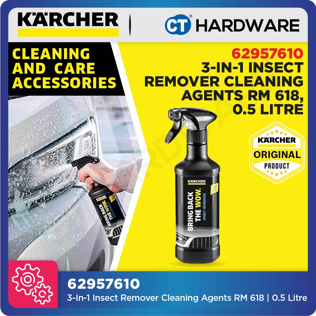 Karcher 62957610 3-In-1 Insect Remover Cleaning Agents RM 618, 0.5 Litre